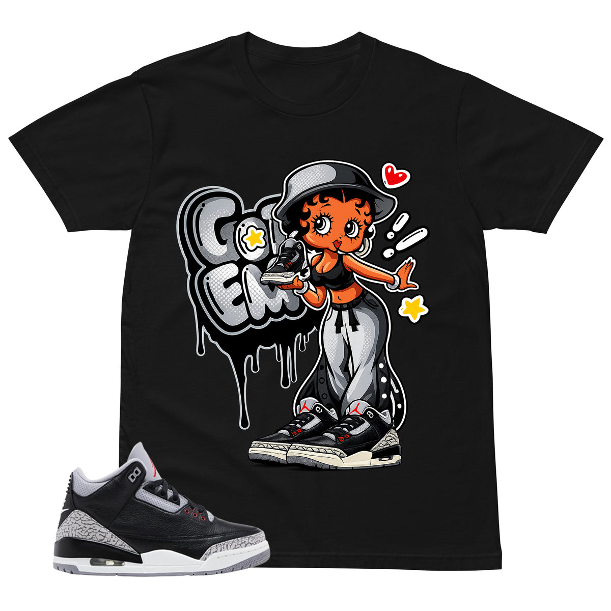 Black Cement 3s Zadago Shirt Got Em Lady Graphic