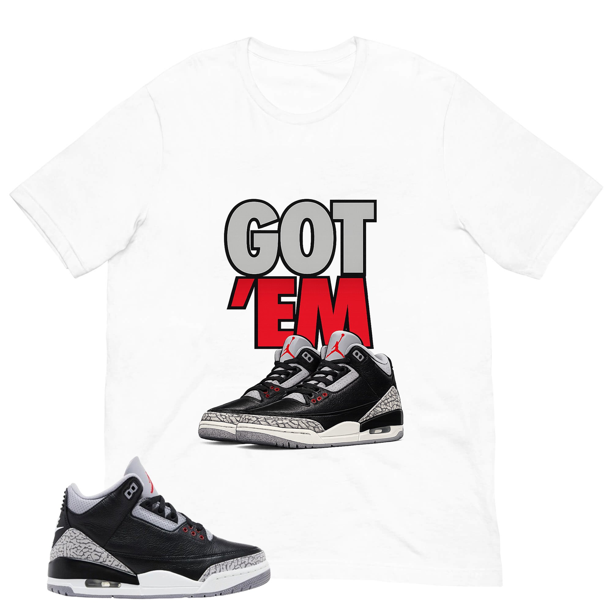 Black Cement 3s Zadago Shirt Got Em Graphic