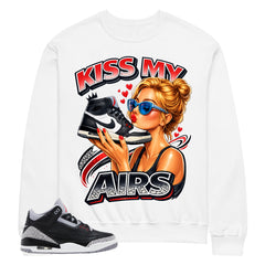 Black Cement 3s Zadago Shirt Kiss My Airs Graphic