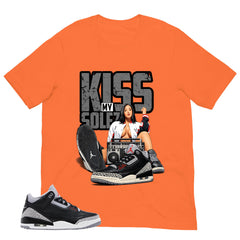 Black Cement 3s Zadago Shirt Kiss My Sole Graphic