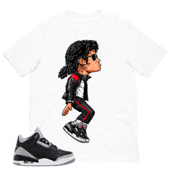 Black Cement 3s Zadago Shirt M. Jackson Tiptoe Graphic