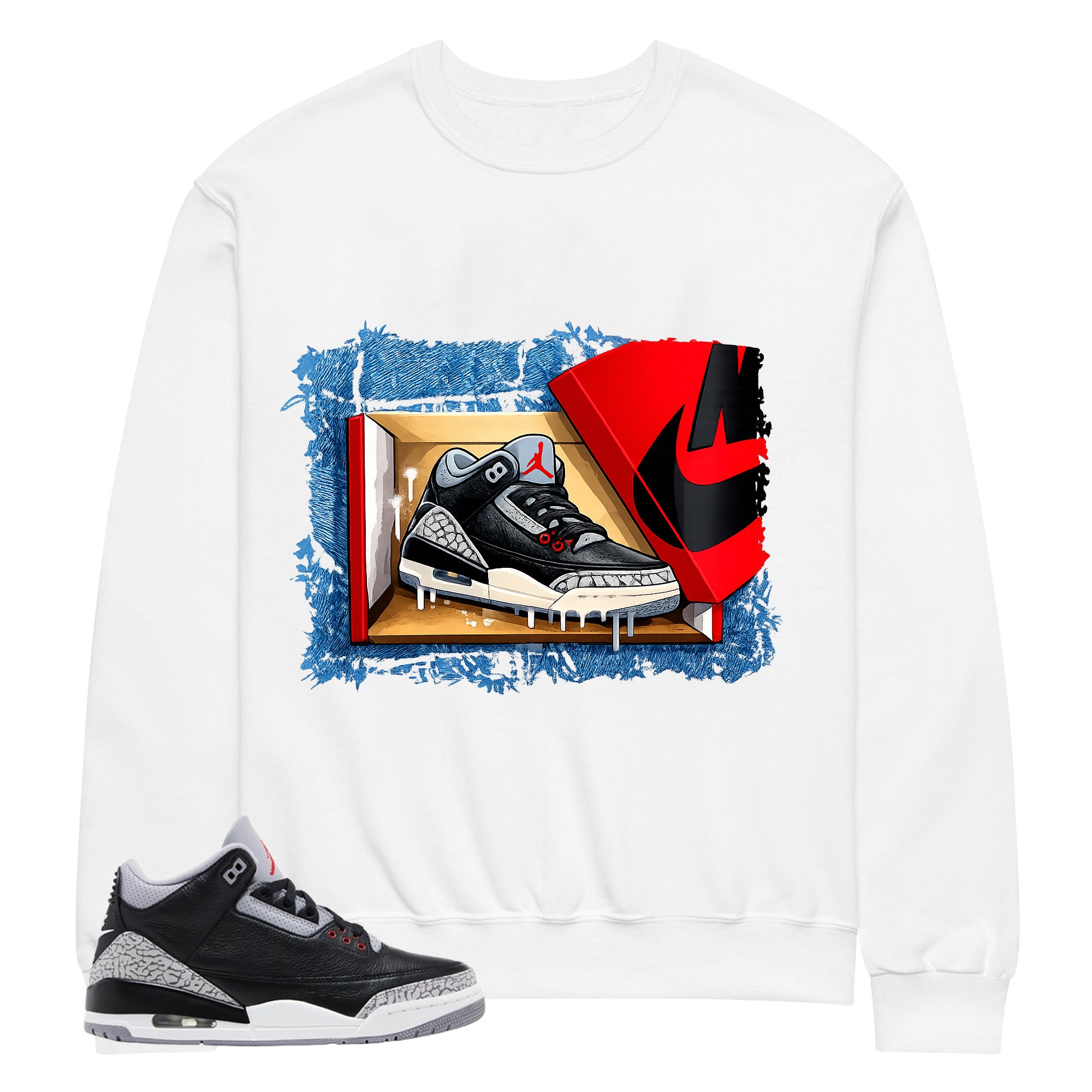 Black Cement 3s Zadago Shirt New Kicks Graphic