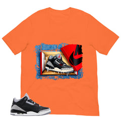 Black Cement 3s Zadago Shirt New Kicks Graphic