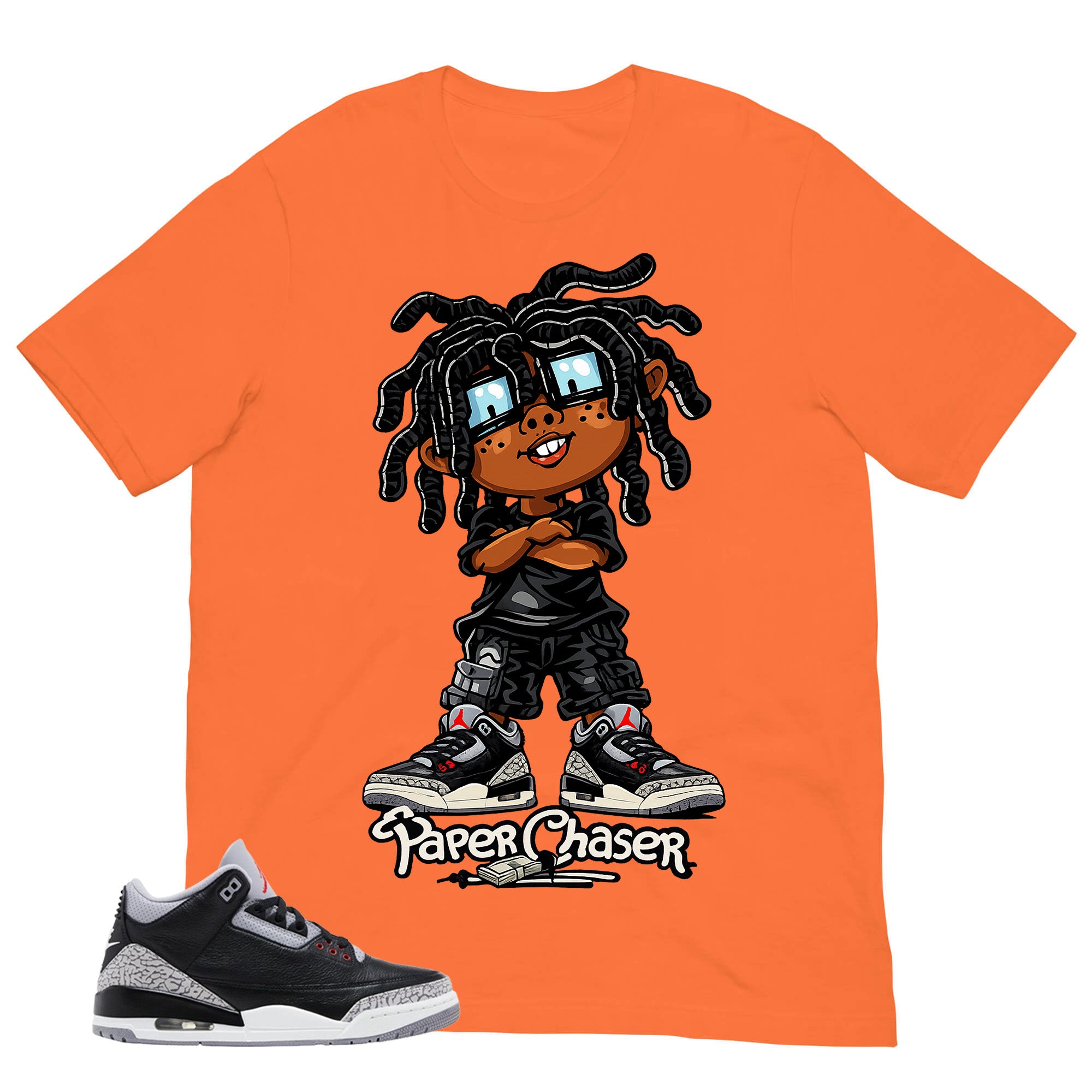 Black Cement 3s Zadago Shirt Paper Chaser Graphic