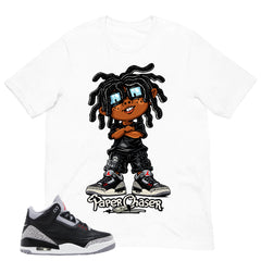 Black Cement 3s Zadago Shirt Paper Chaser Graphic