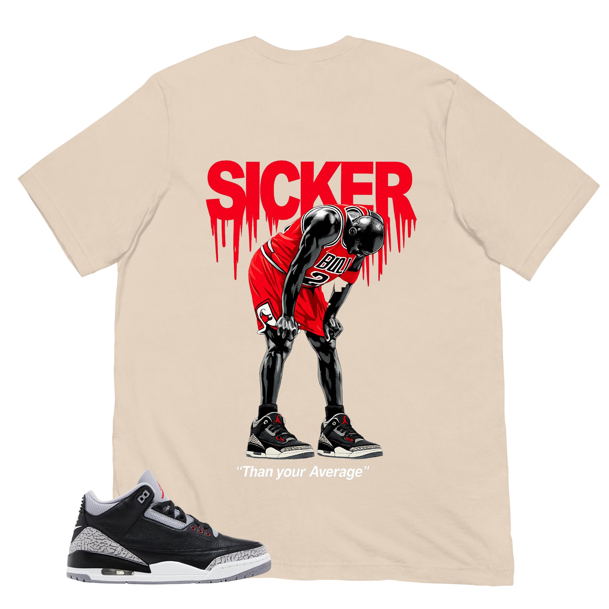Black Cement 3s Zadago Shirt Sicker Than Your Average Graphic