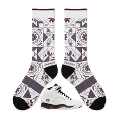 Black Collective Socks – A Ma Maniere x Air Jordan 5 Inspired Mid-Calf Unisex Crew Socks