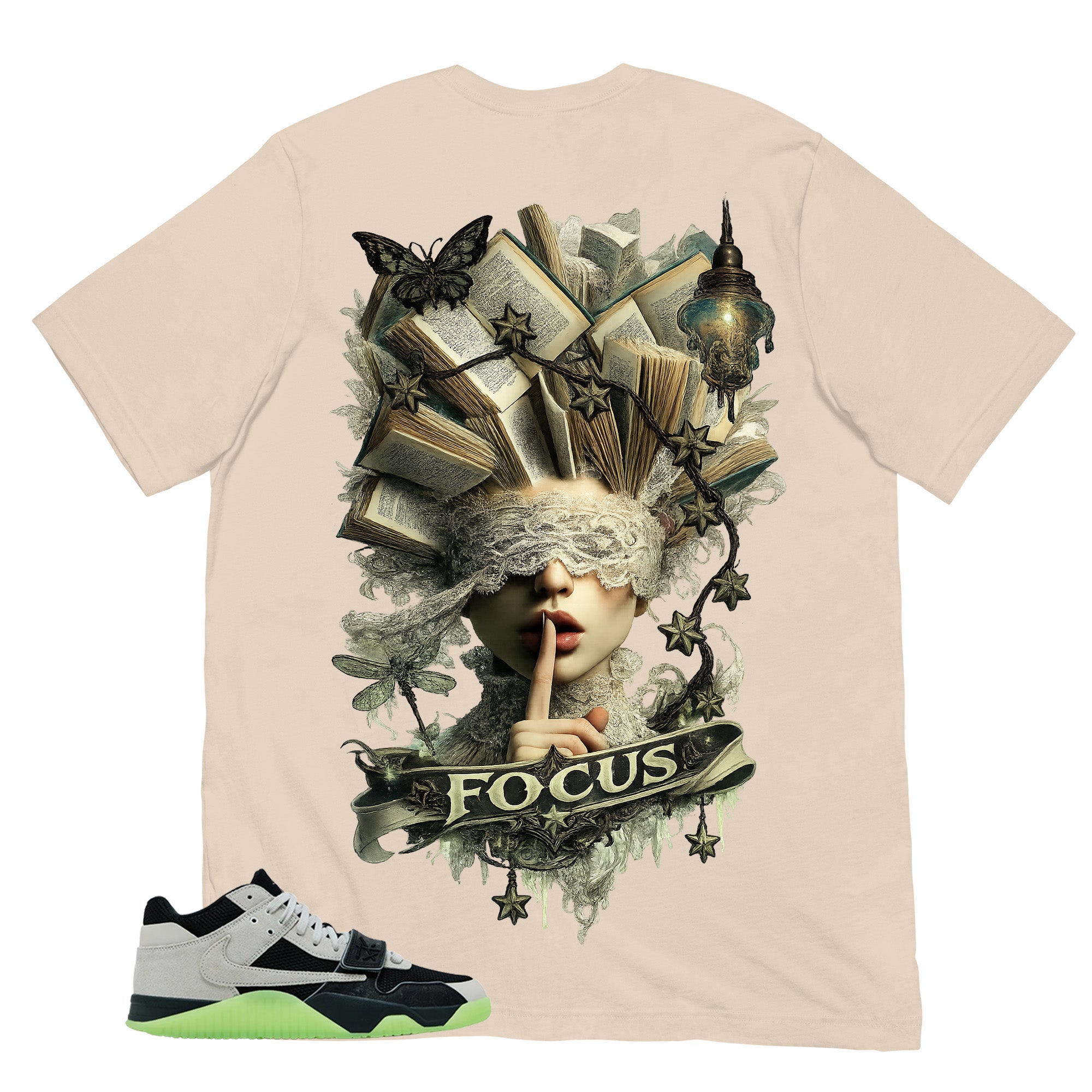 Black Night Silver Chase B x Travis Scott Jumpman Shirt Focus Graphic