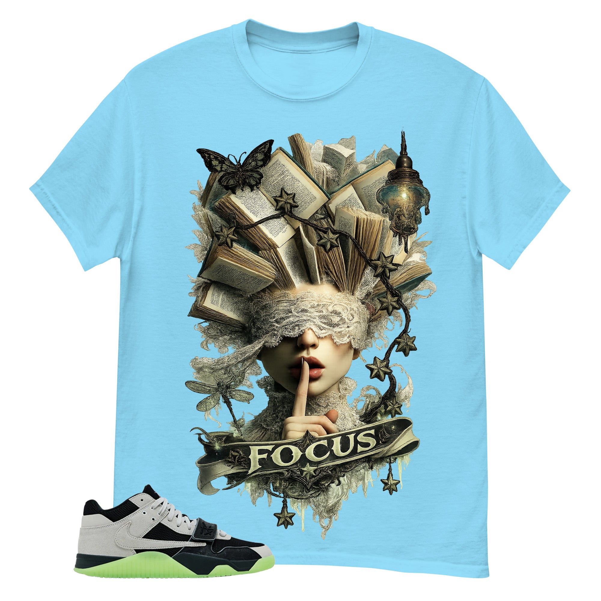 Black Night Silver Chase B x Travis Scott Jumpman Shirt Focus Graphic