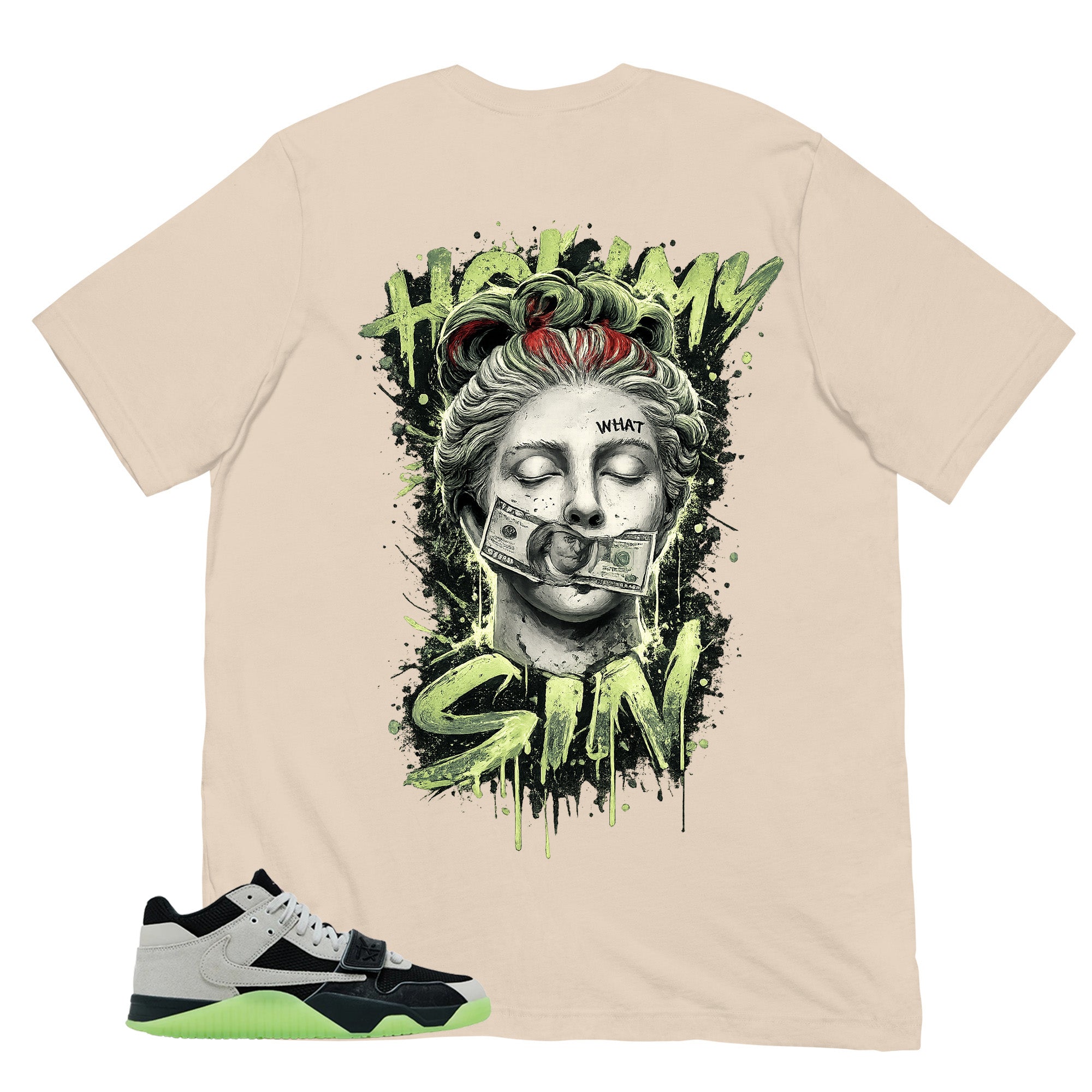Black Night Silver Chase B x Travis Scott Jumpman Shirt Hold My Sin Graphic