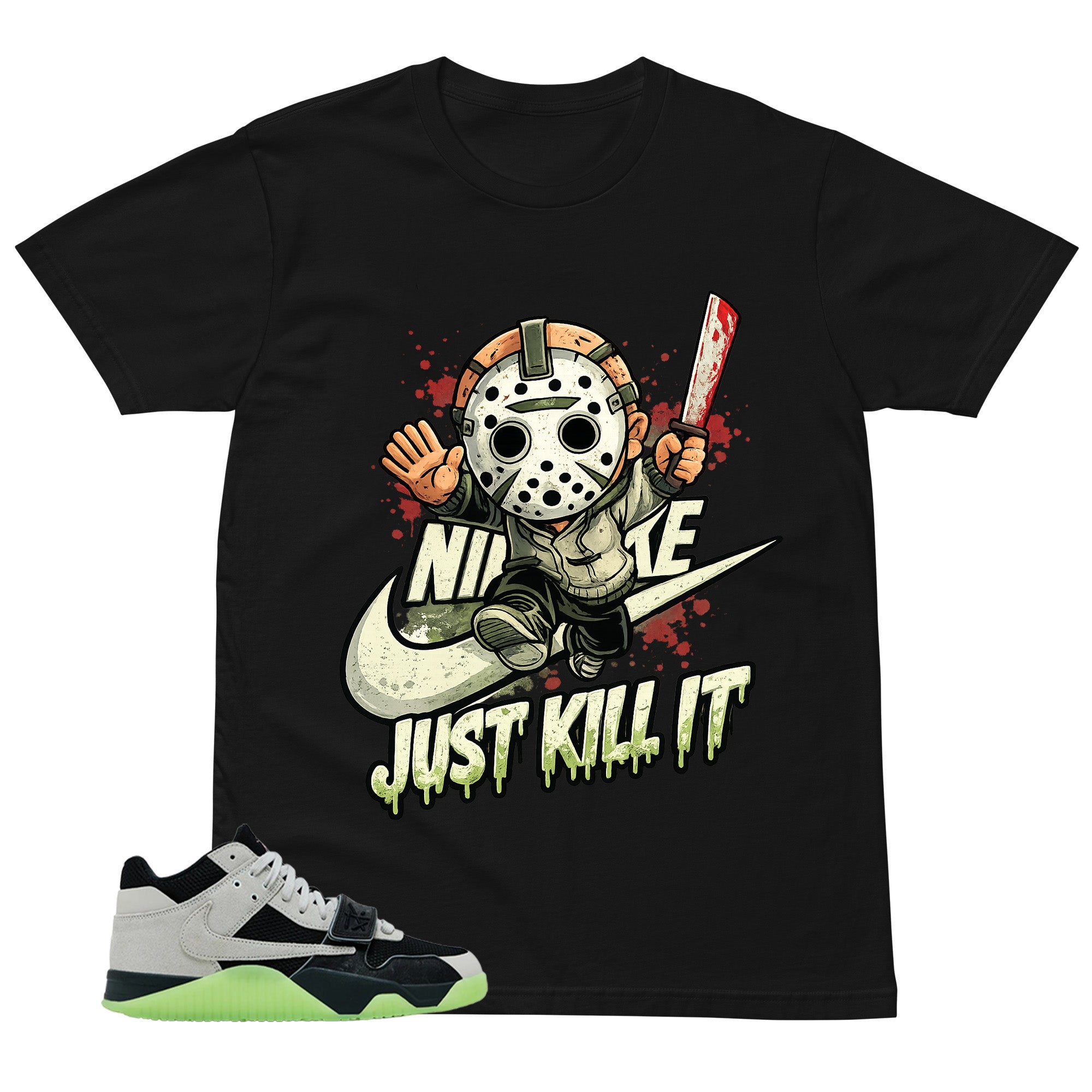 Black Night Silver Chase B x Travis Scott Jumpman Shirt Just Kill It Graphic