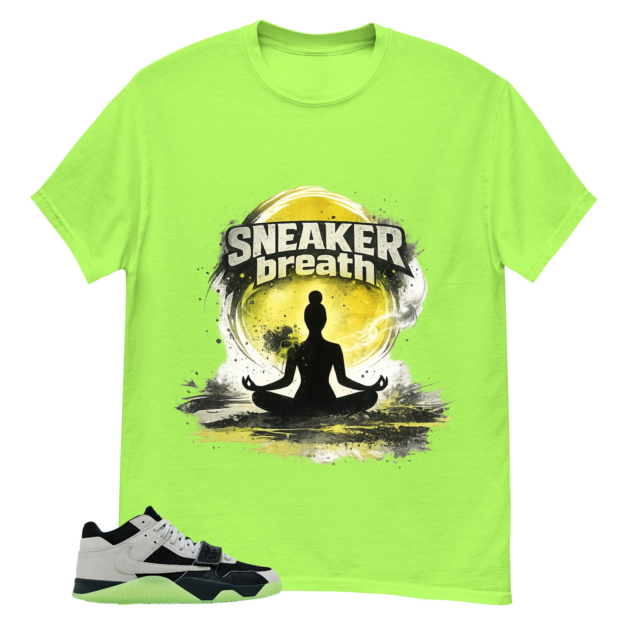 Black Night Silver Chase B x Travis Scott Jumpman Shirt Sneaker Breath Graphic