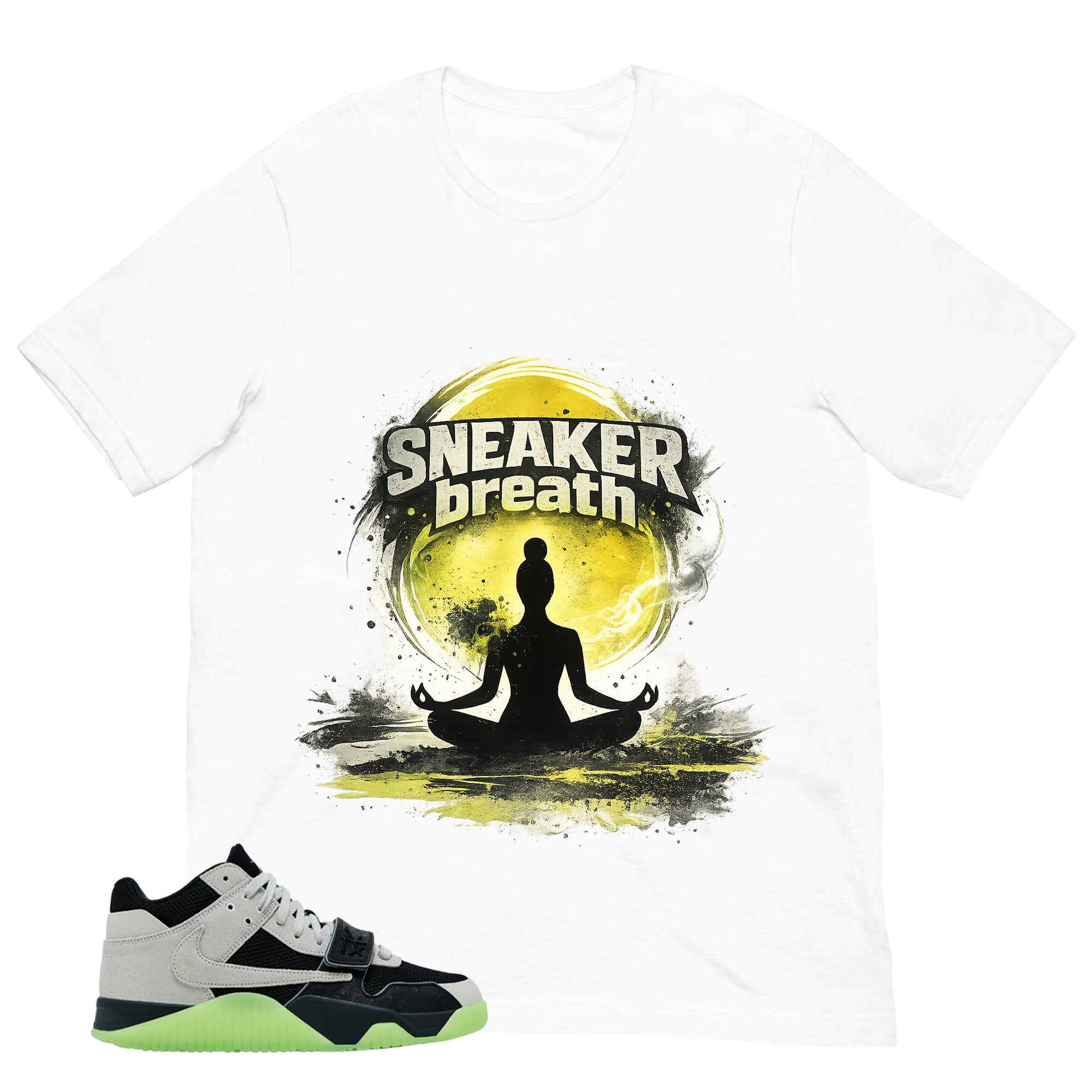Black Night Silver Chase B x Travis Scott Jumpman Shirt Sneaker Breath Graphic