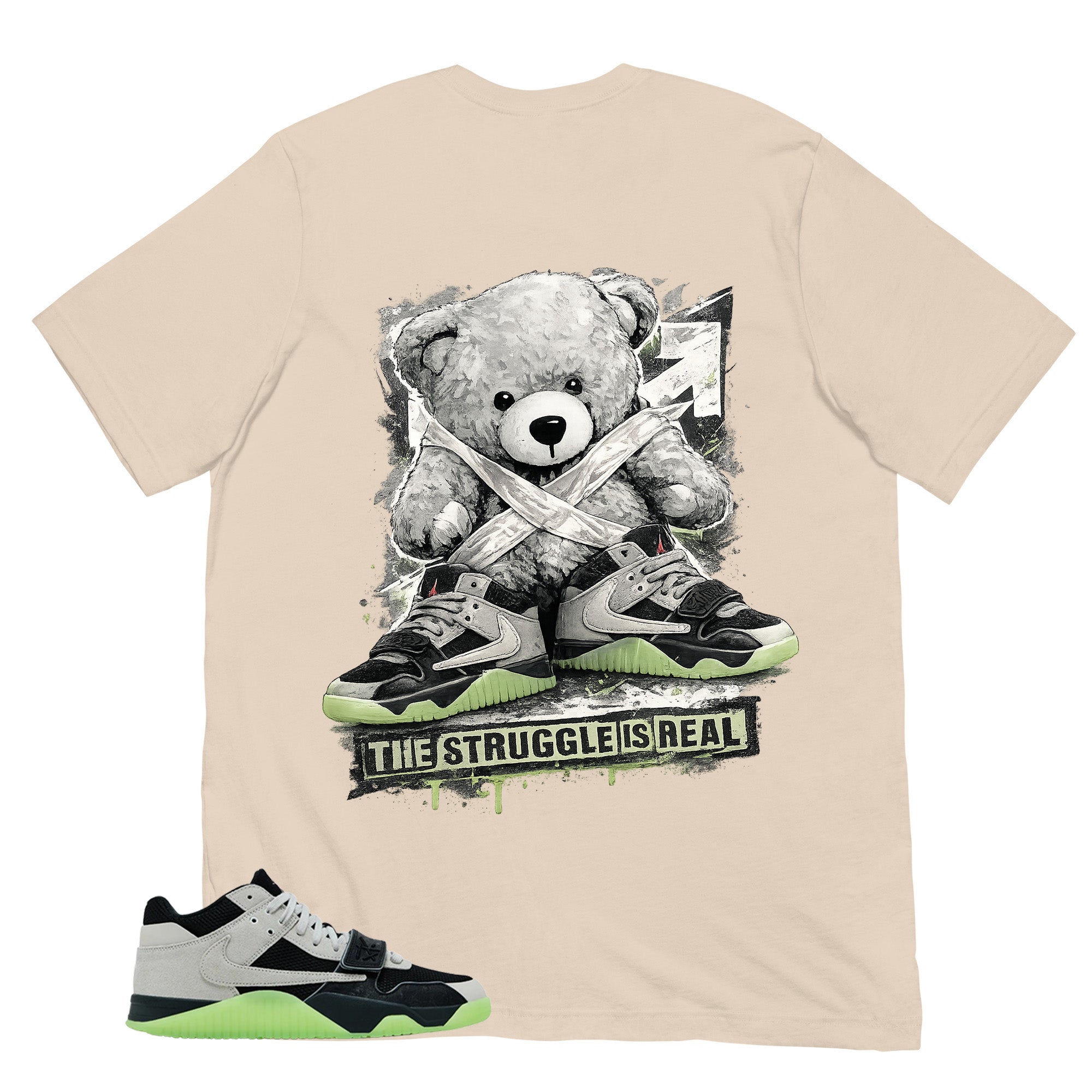 Black Night Silver Chase B x Travis Scott Jumpman Shirt The Struggle Is Real Graphic