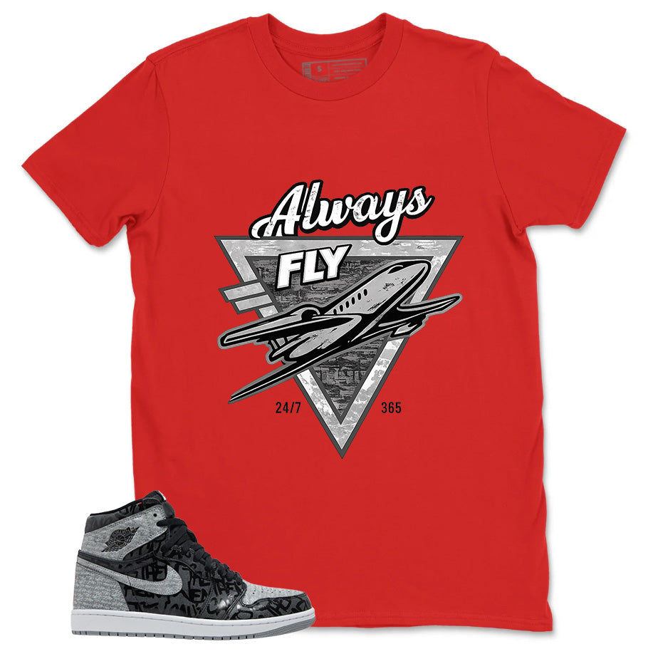 Black Rebellionaire 1s Zadago Shirt Always Fly Graphic