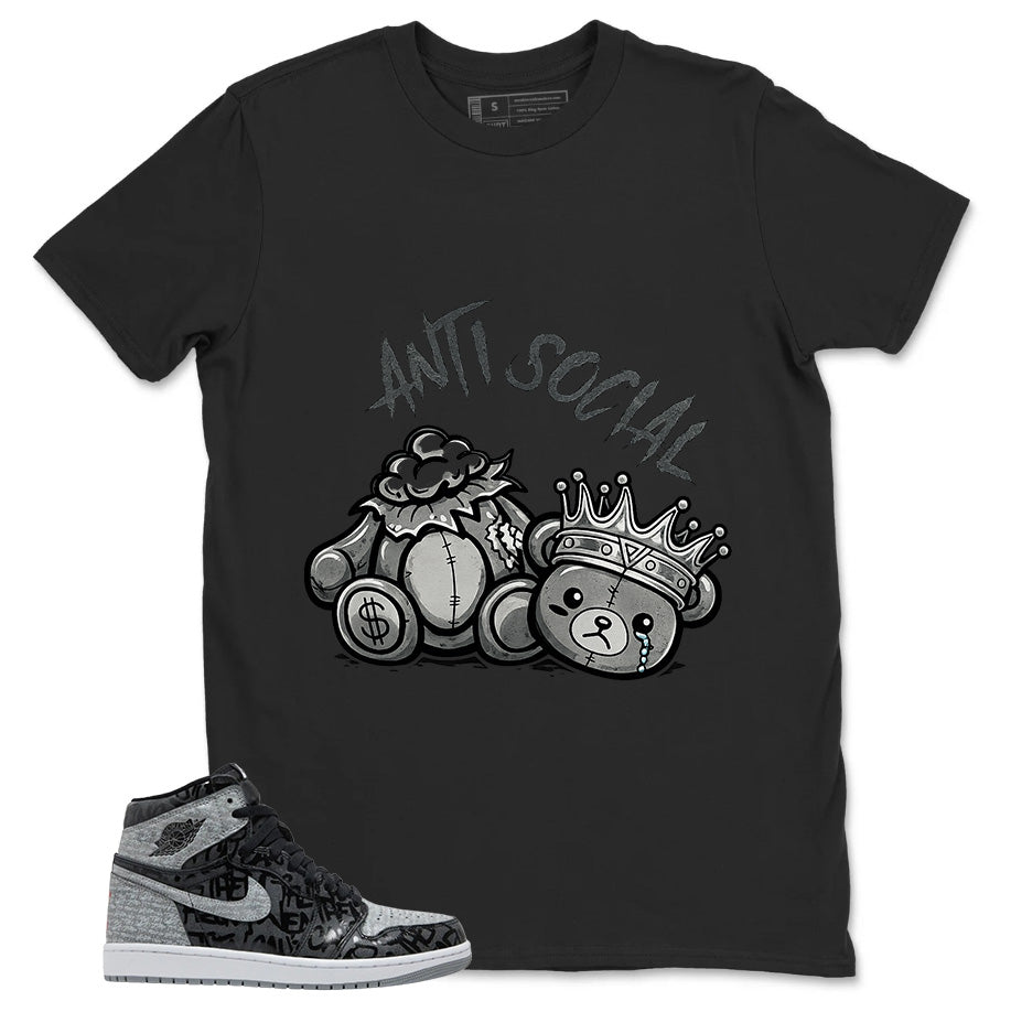 Black Rebellionaire 1s Zadago Shirt Anti Social Graphic