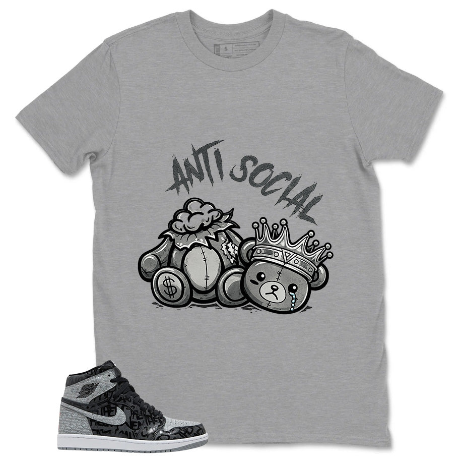 Black Rebellionaire 1s Zadago Shirt Anti Social Graphic