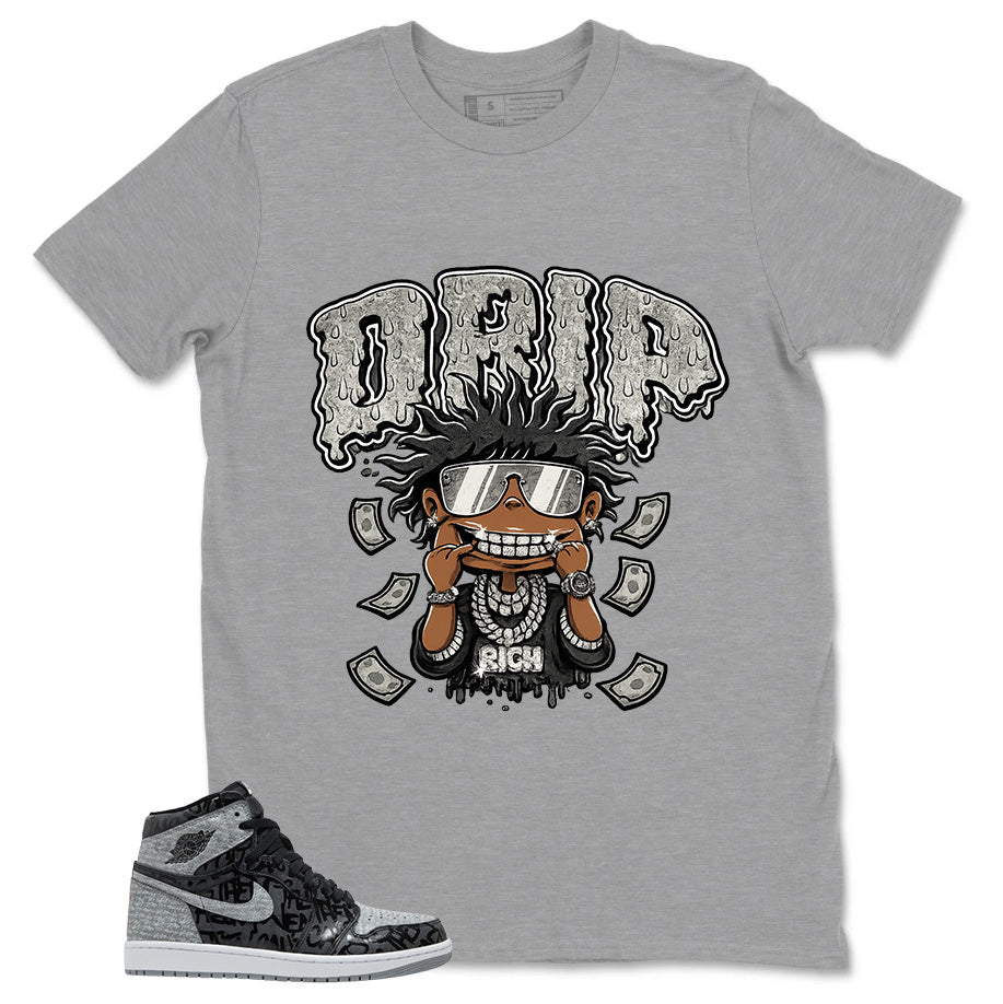 Black Rebellionaire 1s Zadago Shirt Drip Rich Graphic