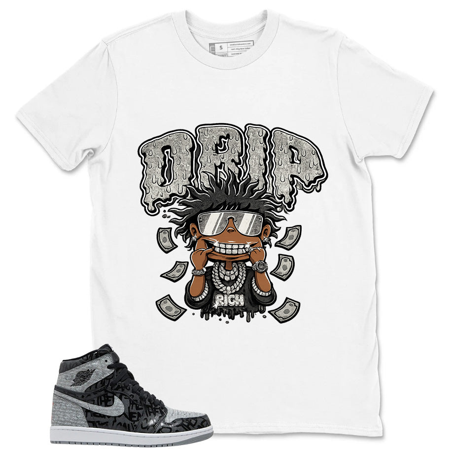 Black Rebellionaire 1s Zadago Shirt Drip Rich Graphic