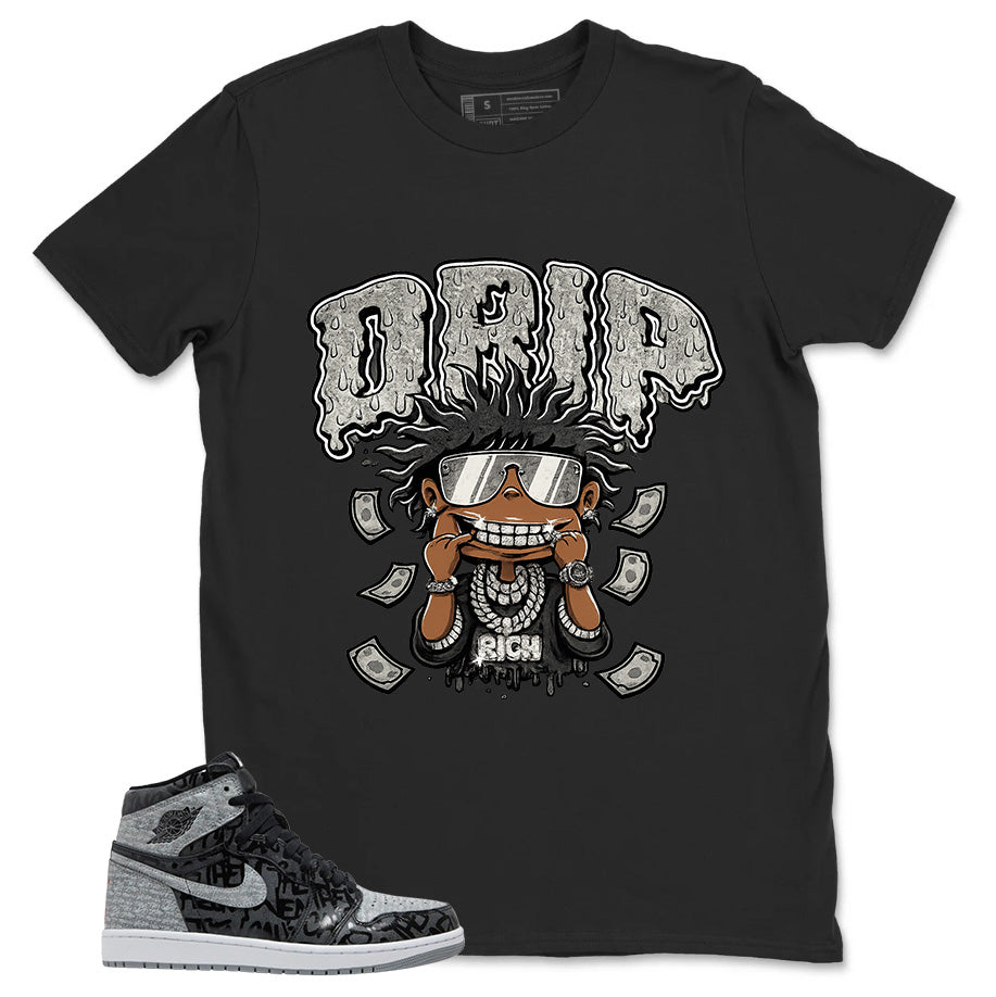Black Rebellionaire 1s Zadago Shirt Drip Rich Graphic