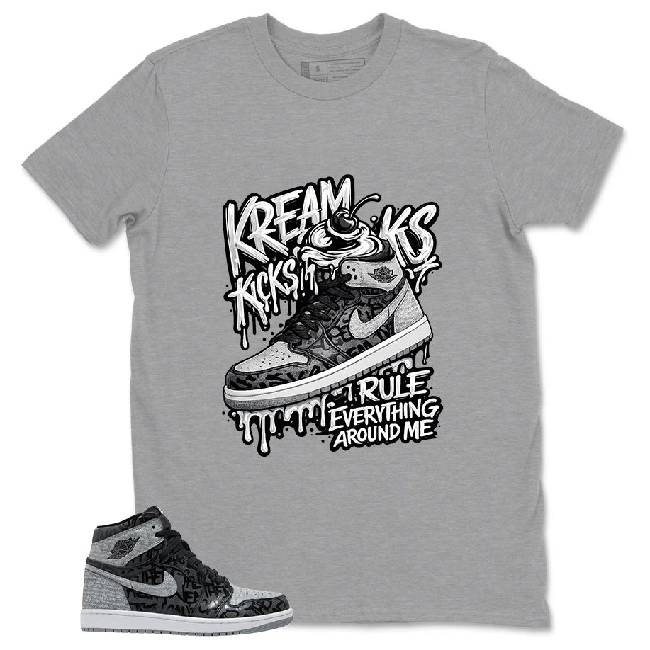 Black Rebellionaire 1s Zadago Shirt Kream Kicks Graphic