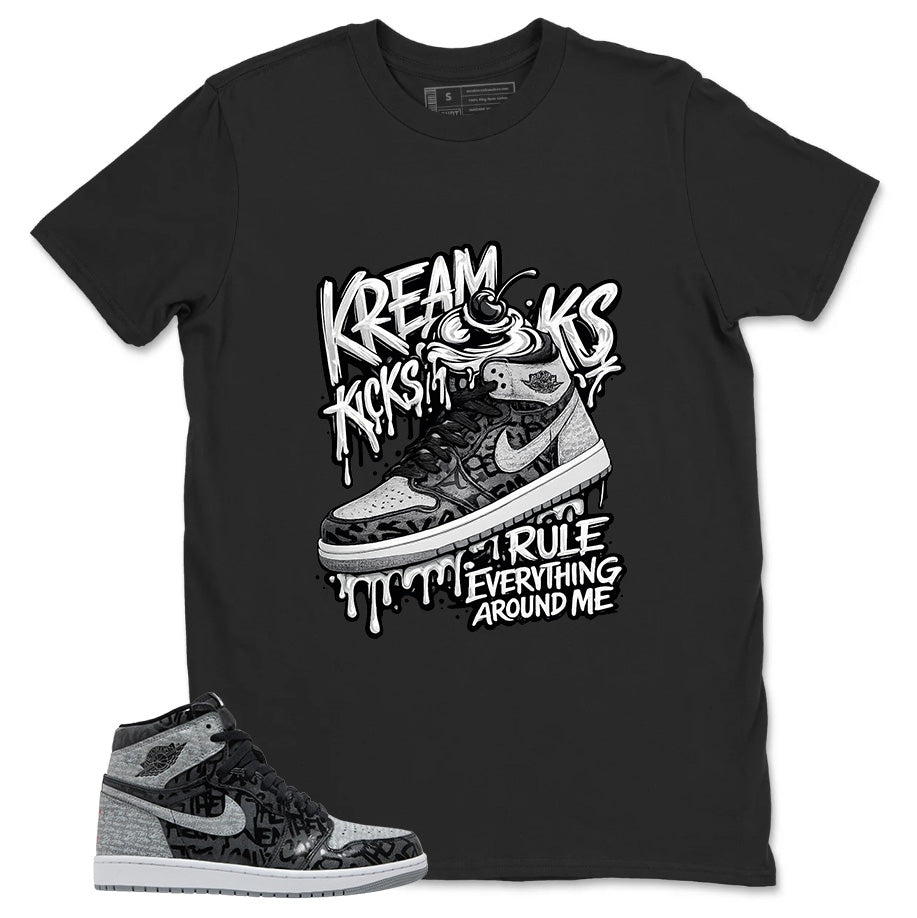 Black Rebellionaire 1s Zadago Shirt Kream Kicks Graphic