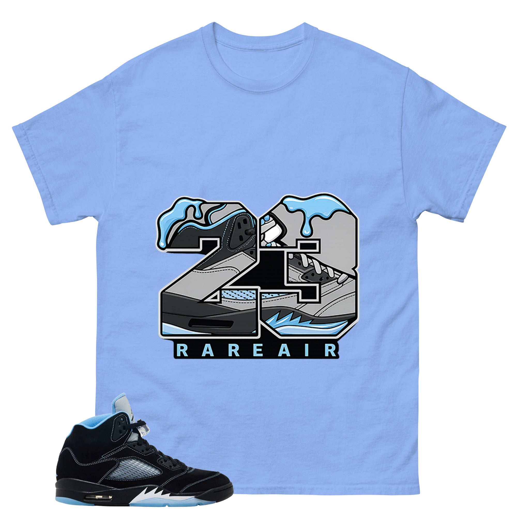 Black University Blue 6s Zadago Shirt 23 Rare Air Graphic