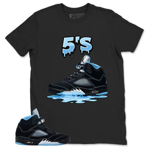 Black University Blue 6s Zadago Shirt 5's Dripping Graphic