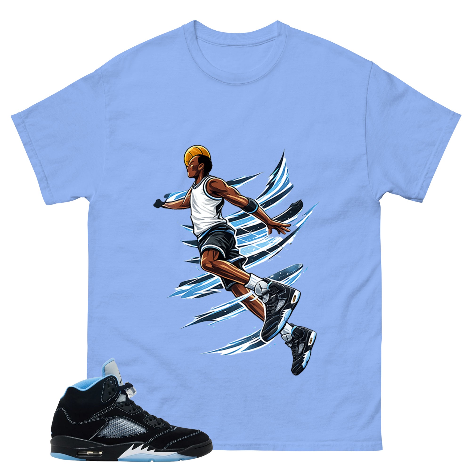 Black University Blue 6s Zadago Shirt Air Ball Graphic