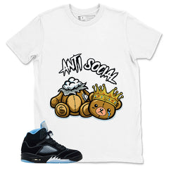 Black University Blue 6s Zadago Shirt Anti Social Graphic