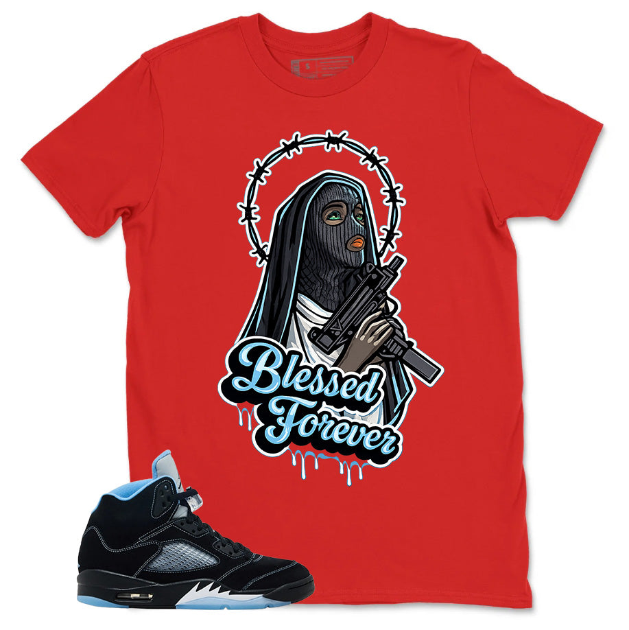Black University Blue 6s Zadago Shirt Blessed Forever Graphic