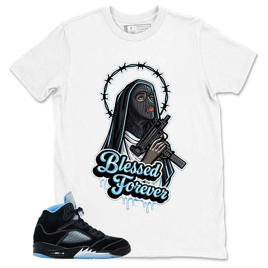 Black University Blue 6s Zadago Shirt Blessed Forever Graphic