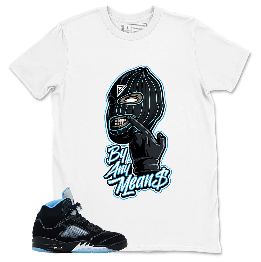 Black University Blue 6s Zadago Shirt By Any Means Graphic