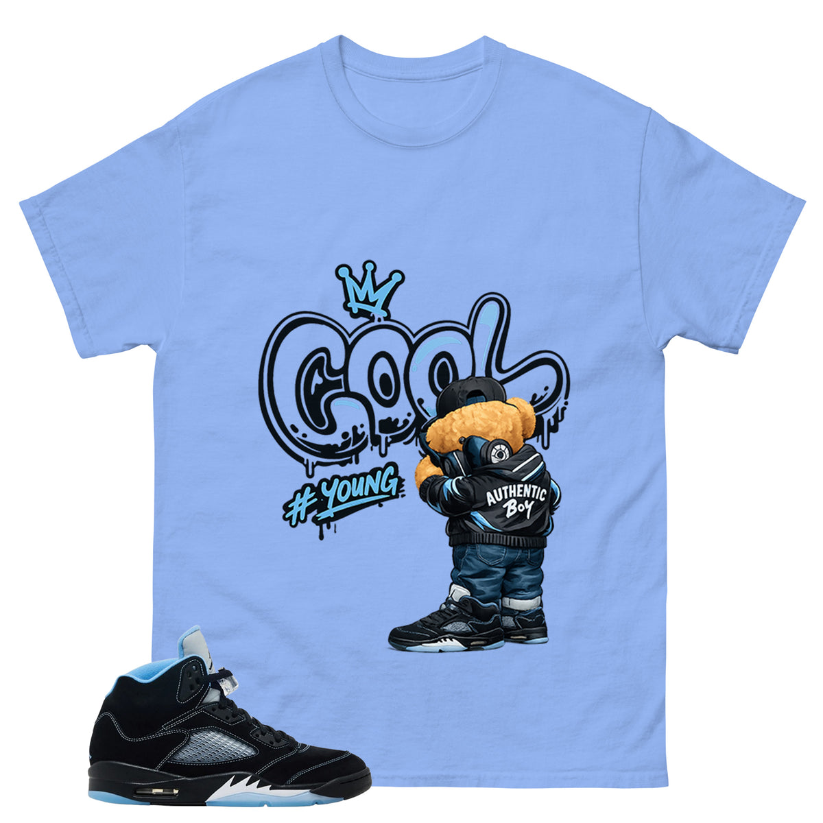Black University Blue 6s Zadago Shirt Cool Boy Graphic