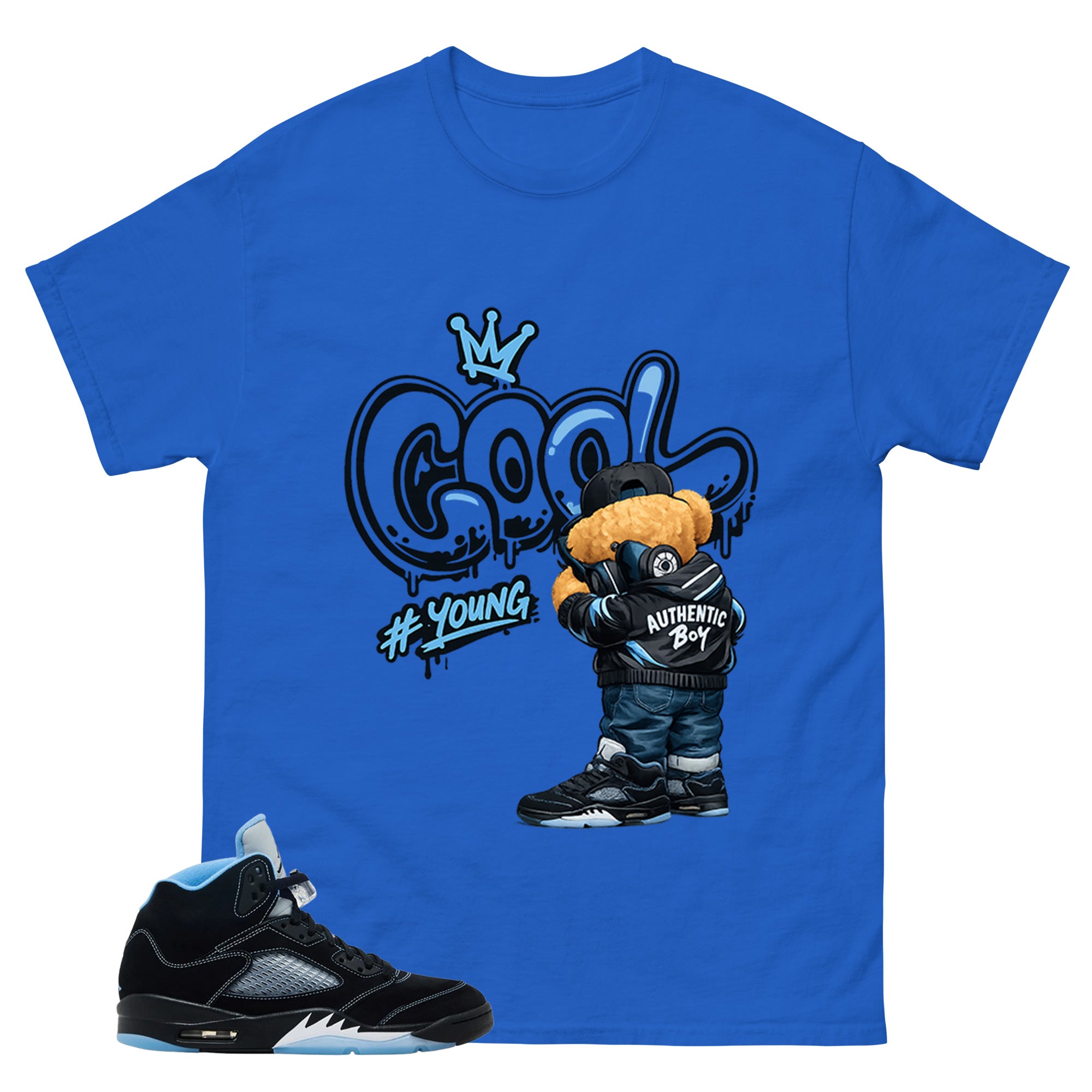 Black University Blue 6s Zadago Shirt Cool Boy Graphic