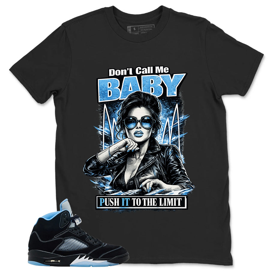 Black University Blue 6s Zadago Shirt Don't Call Me Baby Graphic