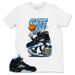 Black University Blue 6s Zadago Shirt Got Em Bread Graphic