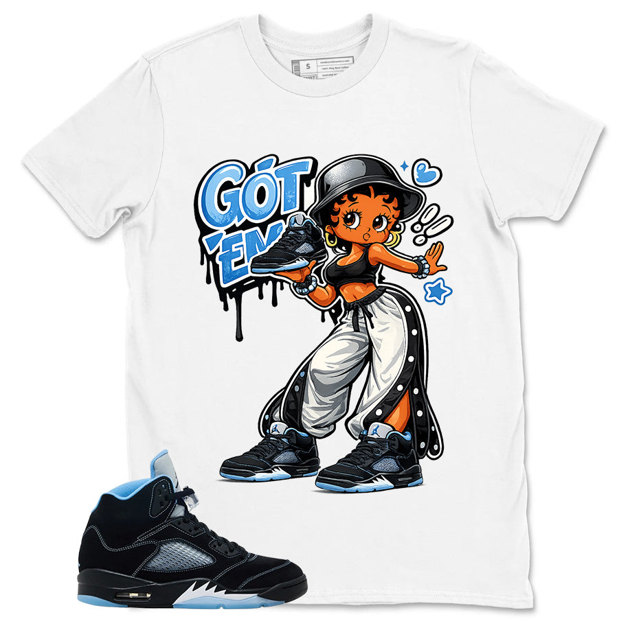 Black University Blue 6s Zadago Shirt Got Em Lady Graphic