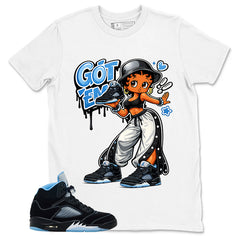 Black University Blue 6s Zadago Shirt Got Em Lady Graphic
