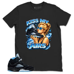 Black University Blue 6s Zadago Shirt Kiss My Airs Graphic
