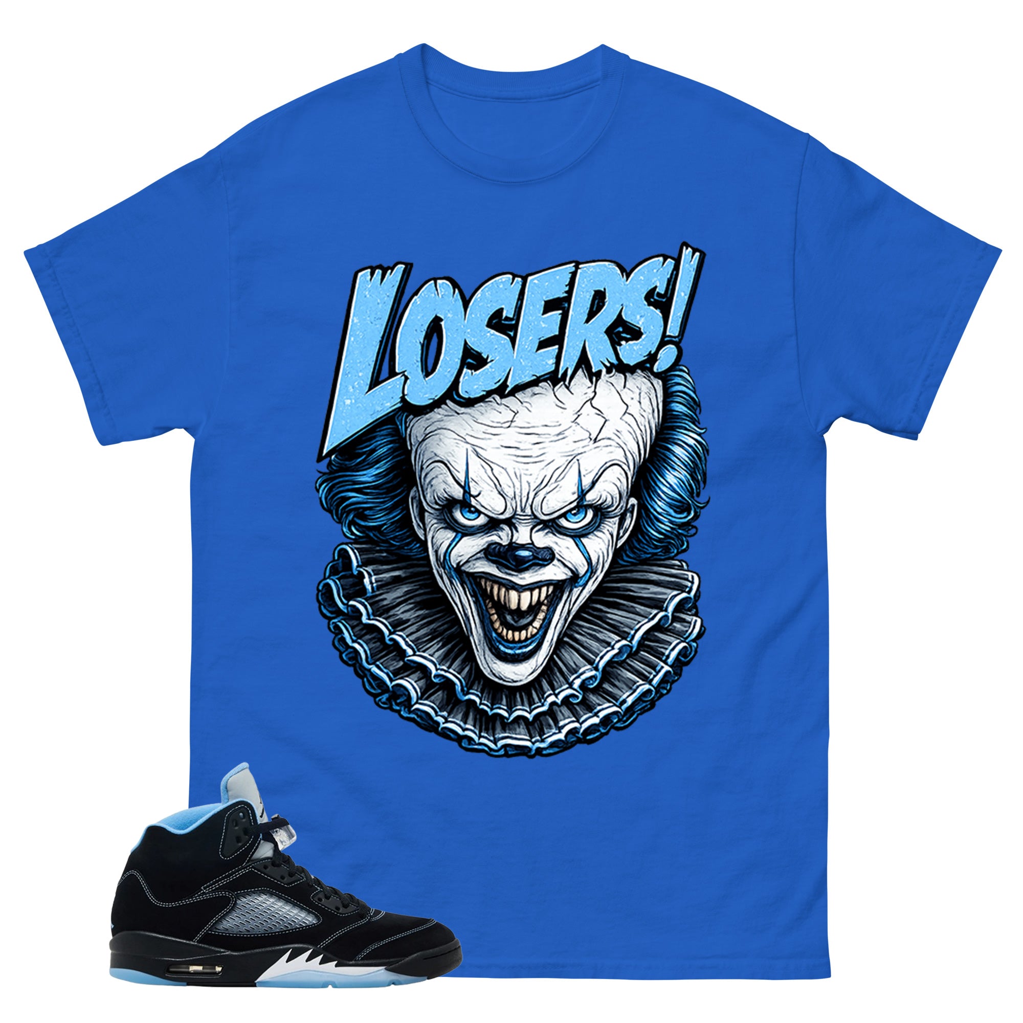 Black University Blue 6s Zadago Shirt Loser IT Graphic