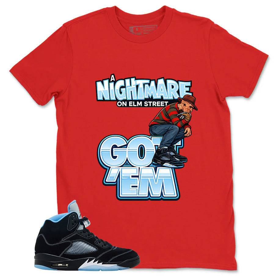Black University Blue 6s Zadago Shirt Nightmare On Elm Street Graphic