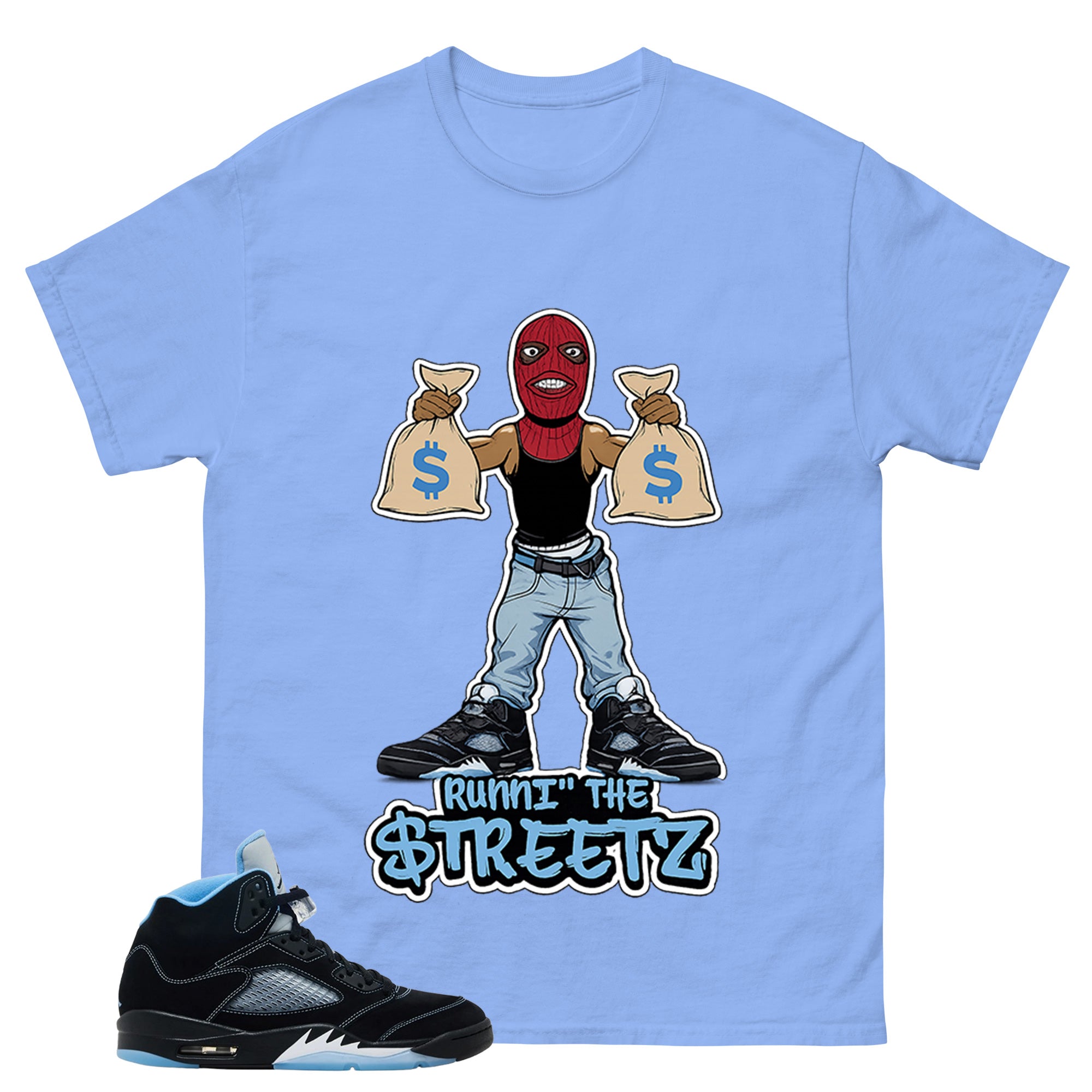 Black University Blue 6s Zadago Shirt Runnin The Street Graphic