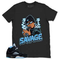 Black University Blue 6s Zadago Shirt Savage Graphic
