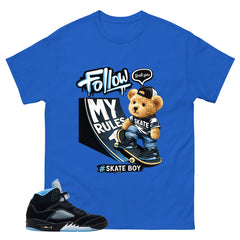 Black University Blue 6s Zadago Shirt Skate Boy Graphic