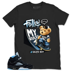 Black University Blue 6s Zadago Shirt Skate Boy Graphic