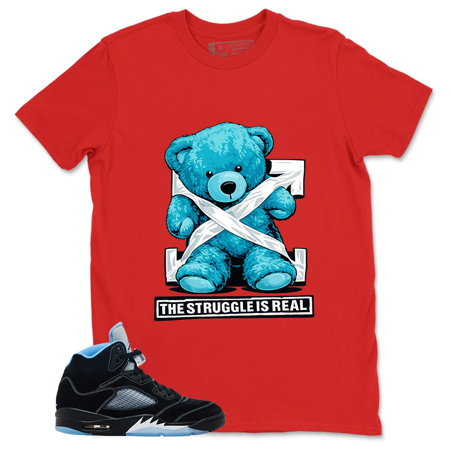 Black University Blue 6s Zadago Shirt The Struggle Is Real Graphic