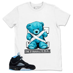Black University Blue 6s Zadago Shirt The Struggle Is Real Graphic