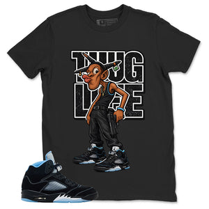 Black University Blue 6s Zadago Shirt Thug Life Graphic