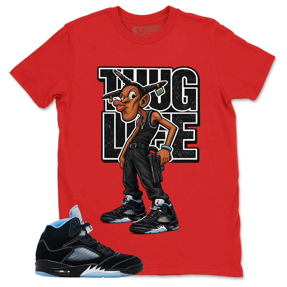 Black University Blue 6s Zadago Shirt Thug Life Graphic